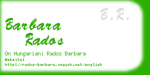 barbara rados business card
